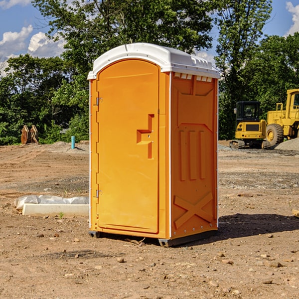 how often are the portable toilets cleaned and serviced during a rental period in Perham